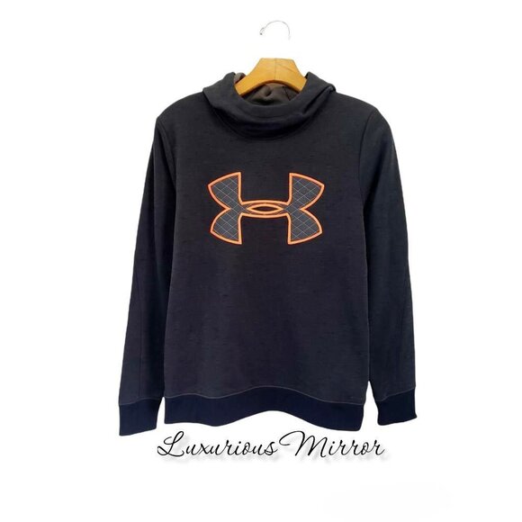 Under Armour Loose Fit Hoodie Sweatshirt Gray Long Sleeves Pullover Women's Sz S - Picture 1 of 6